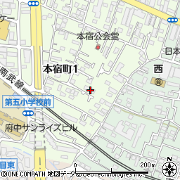 三和電子株式会社　府中寮周辺の地図