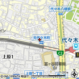 東京都渋谷区元代々木町7周辺の地図