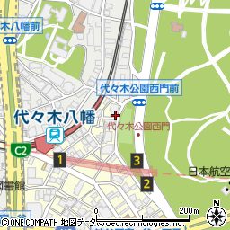 東京地下鉄株式会社　千代田線代々木公園駅周辺の地図
