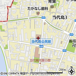 浦安市立図書館当代島分館周辺の地図