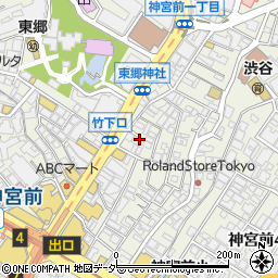 東京都渋谷区神宮前3丁目22周辺の地図