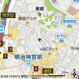 東京都渋谷区神宮前1丁目9-7周辺の地図