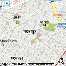 東京都渋谷区神宮前3丁目13周辺の地図