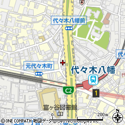 東京都渋谷区元代々木町2周辺の地図
