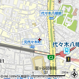 東京都渋谷区元代々木町3周辺の地図