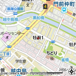 東京都江東区牡丹1丁目周辺の地図