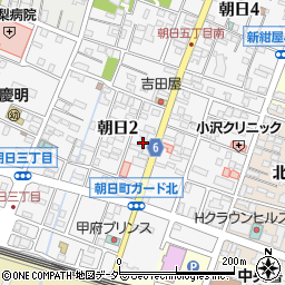 山梨県甲府市朝日2丁目16周辺の地図