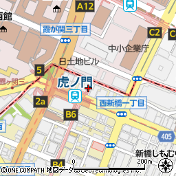 東京都港区虎ノ門1丁目1-21周辺の地図