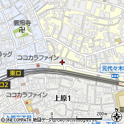 東京都渋谷区元代々木町12周辺の地図