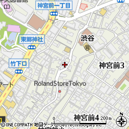 東京都渋谷区神宮前3丁目19周辺の地図