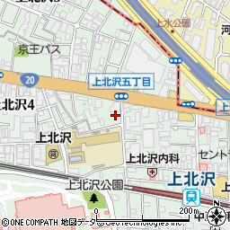 上北沢動物病院周辺の地図