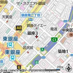 東京都中央区銀座3丁目13-6周辺の地図