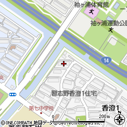 習志野香澄１丁目住宅１－１－１周辺の地図