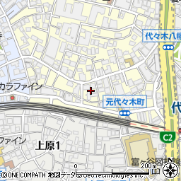 東京都渋谷区元代々木町23周辺の地図