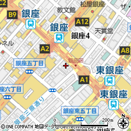 東京都中央区銀座周辺の地図