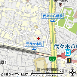 東京都渋谷区元代々木町28周辺の地図