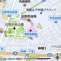 日野市役所議会　事務局・議事係周辺の地図
