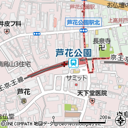 芦花公園駅周辺の地図