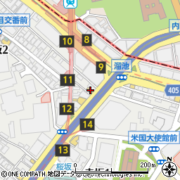 ラフイネ赤坂管理室周辺の地図