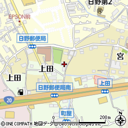 東京都日野市上田87周辺の地図