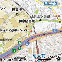 東京都杉並区永福1丁目1周辺の地図