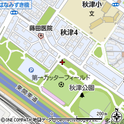 習志野市　秋津総合運動公園周辺の地図