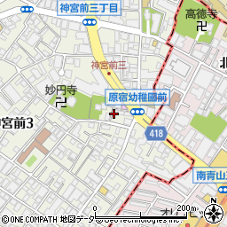 東京都渋谷区神宮前3丁目7周辺の地図