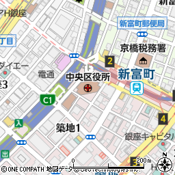 みずほ銀行中央区役所 ＡＴＭ周辺の地図