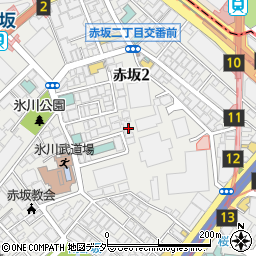 東京都港区赤坂2丁目周辺の地図