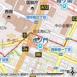 東京都港区虎ノ門1丁目1-2周辺の地図