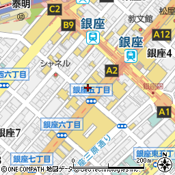 うなぎ 成田新川 銀座5丁目店周辺の地図