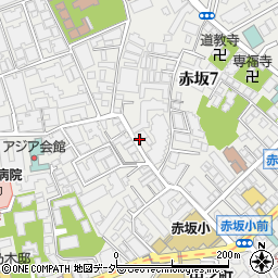 赤坂七丁目カフェ周辺の地図