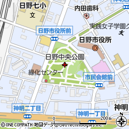 日野中央公園周辺の地図