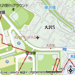 東京都三鷹市大沢5丁目8周辺の地図