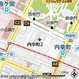 東京都千代田区内幸町2丁目周辺の地図