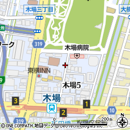 東京都江東区木場5丁目周辺の地図
