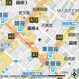 東京都中央区銀座4丁目周辺の地図