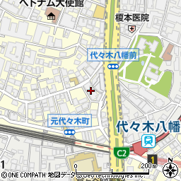 東京都渋谷区元代々木町30-8周辺の地図