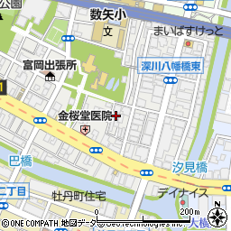 深川富岡六番館周辺の地図