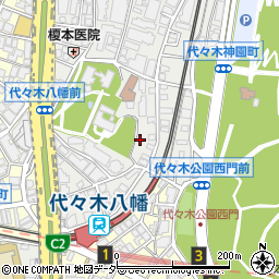 東京都渋谷区代々木5丁目3周辺の地図