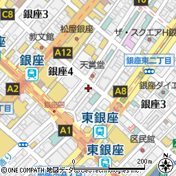 東京都中央区銀座4丁目8-2周辺の地図