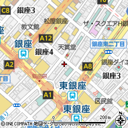 東京都中央区銀座4丁目8-2周辺の地図