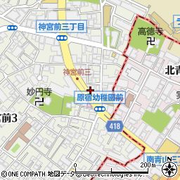 東京都渋谷区神宮前3丁目41周辺の地図