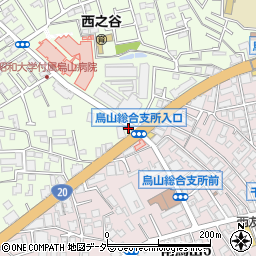 北烏山九屋敷林周辺の地図