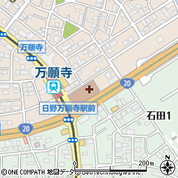 いなげや日野万願寺駅前店周辺の地図