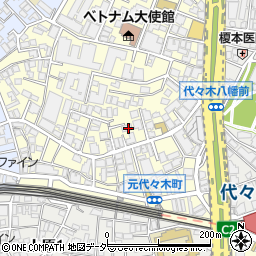 東京都渋谷区元代々木町25周辺の地図