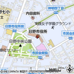 日野市役所周辺の地図