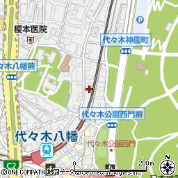 東京都渋谷区代々木5丁目38周辺の地図