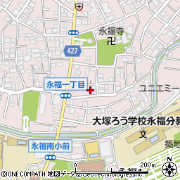 東京都杉並区永福1丁目21周辺の地図