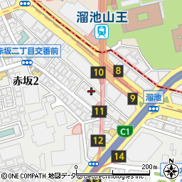 白銀屋溜池分店周辺の地図